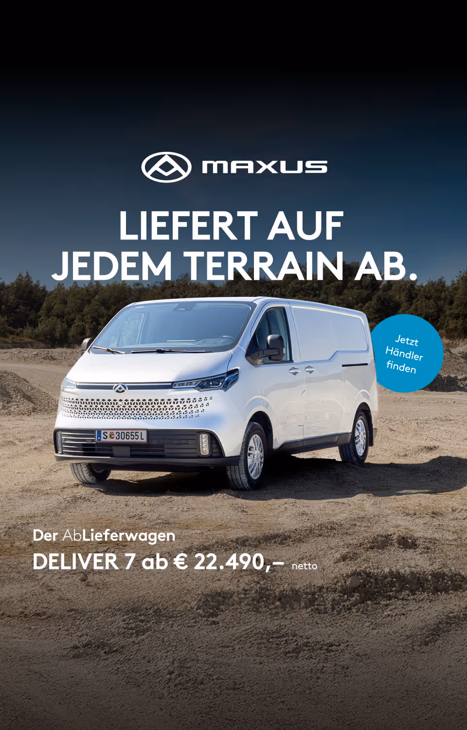 Social theme of the B2B campaign for the DELIVER 7 from MAXUS Motors, implemented by the Vienna-based full-service creative agency Achtzehn Grad.