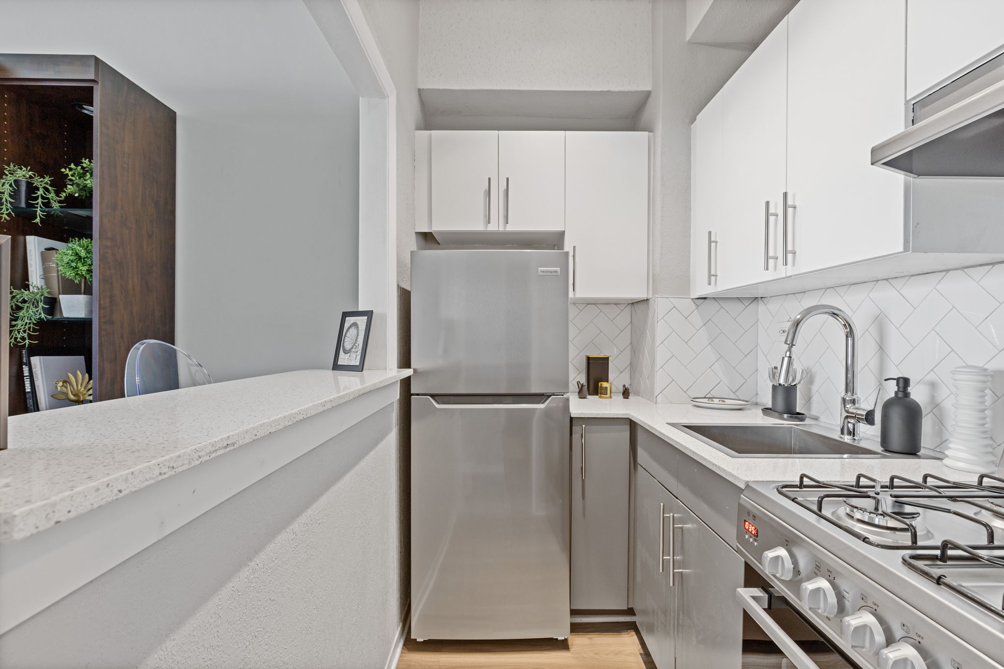 kitchen with stainless steel appliances 