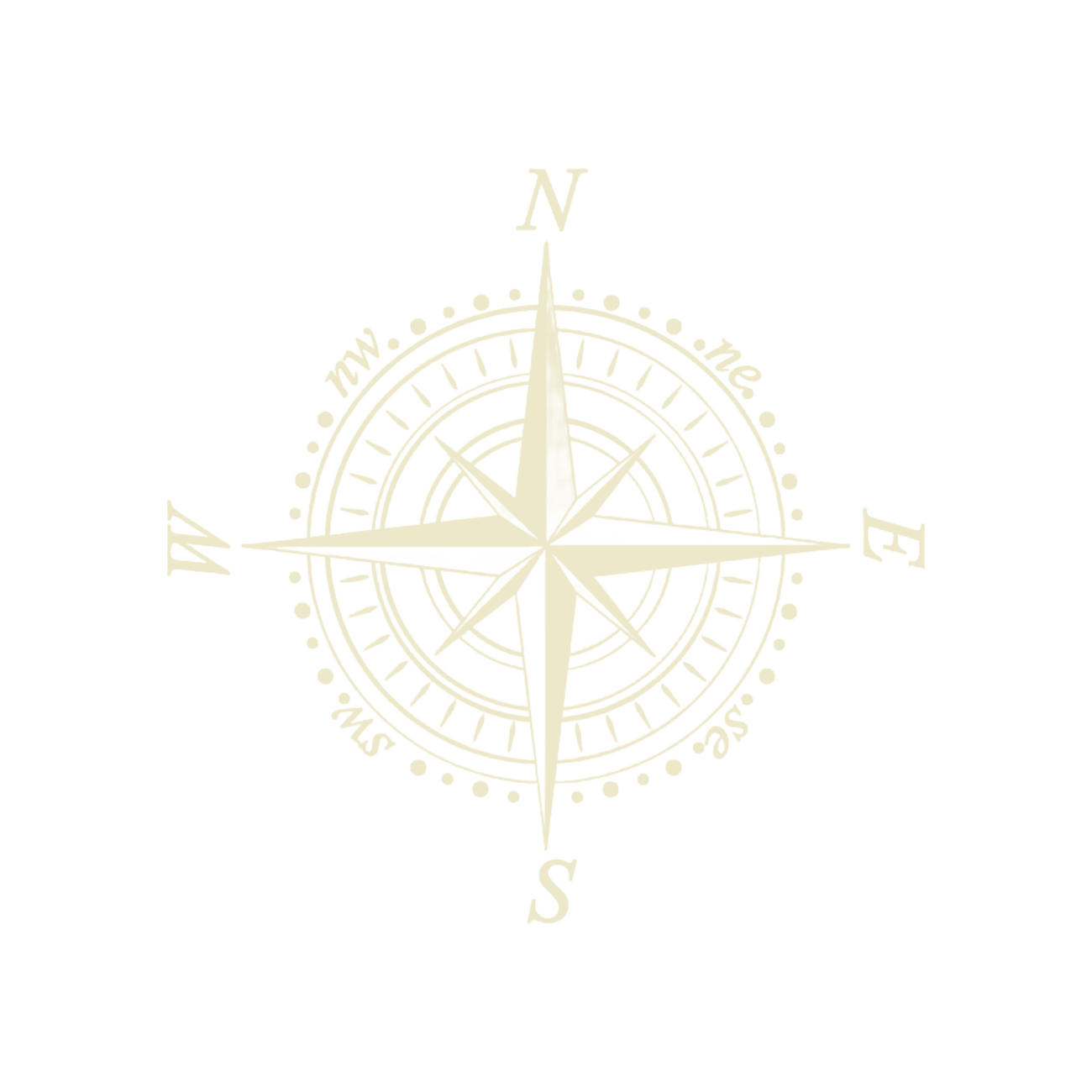 Une boussole beige