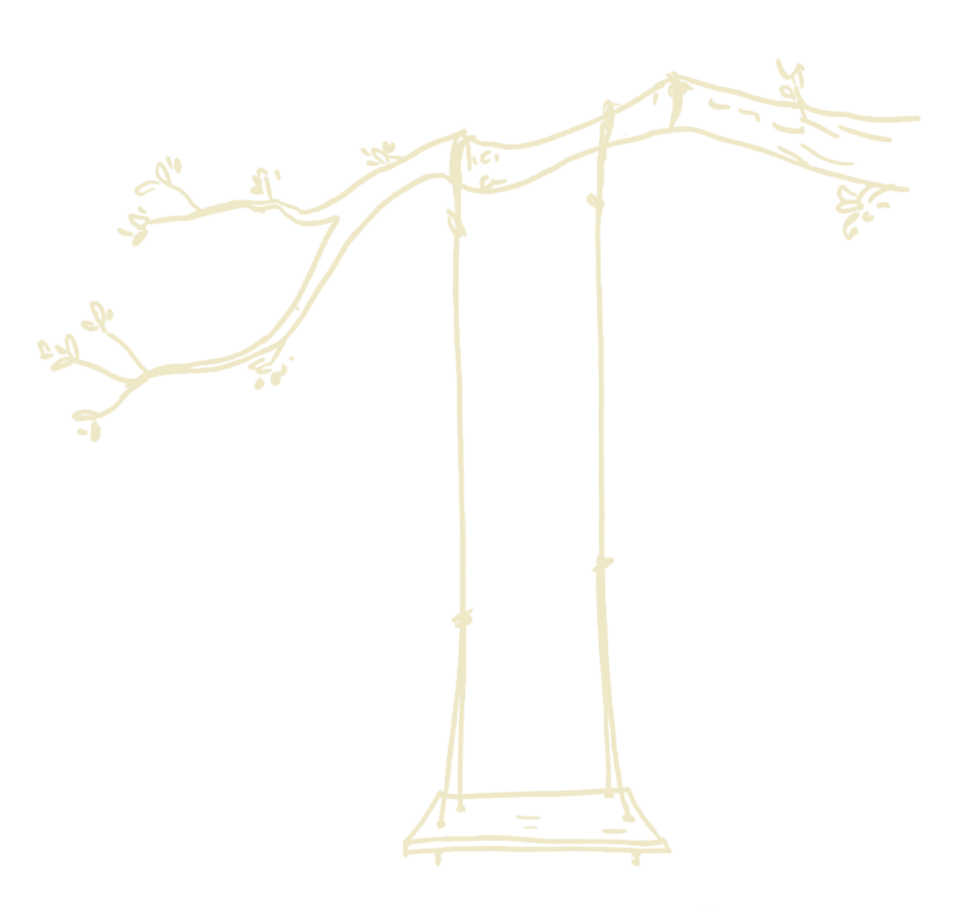 Une balançoire beige
