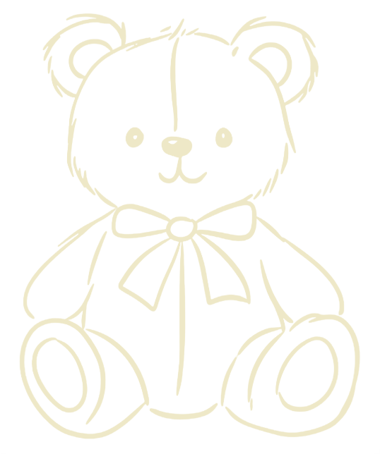 Un dessin d'ours en peluche beige