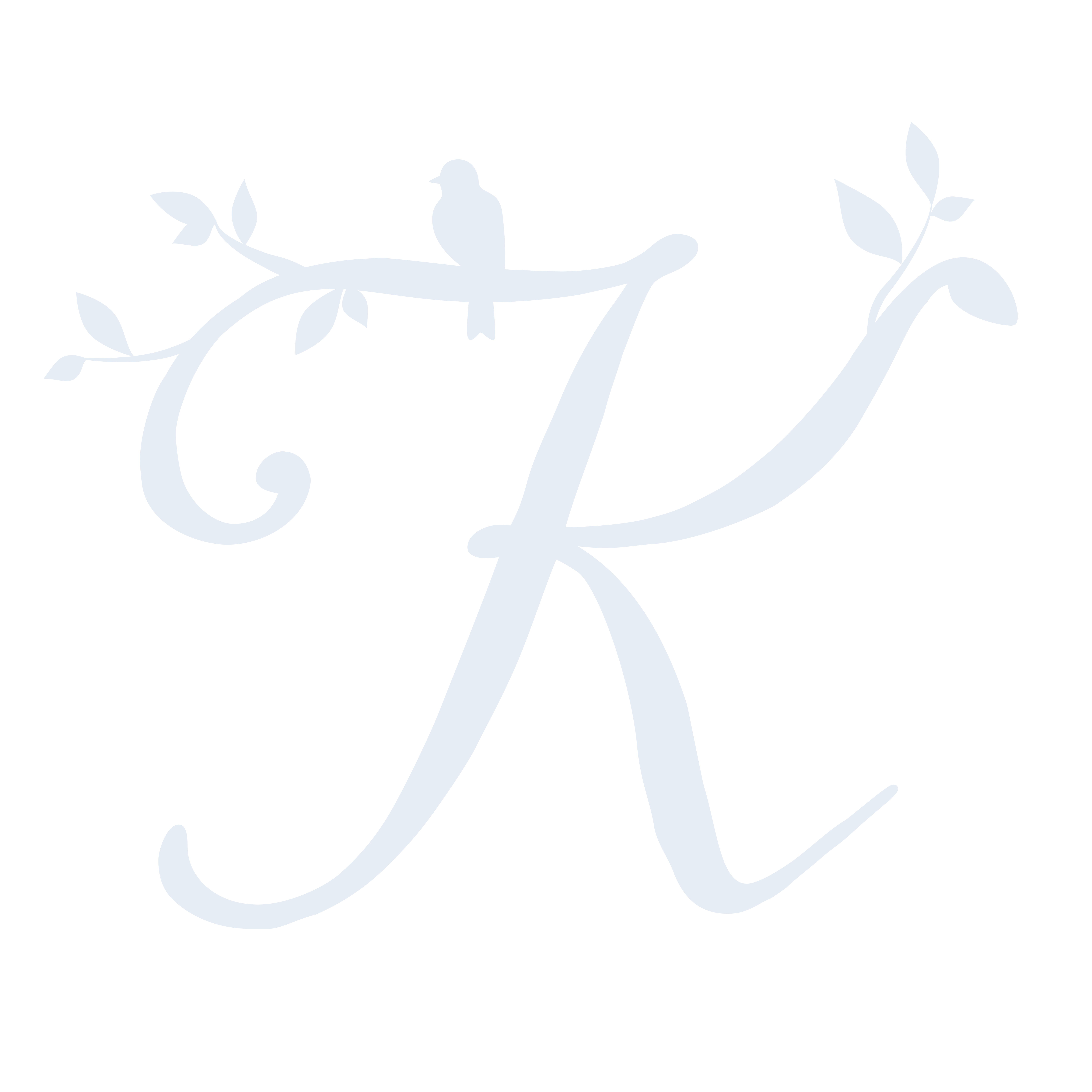 Le logo de l'atelier Kimmel, en bleu clair.