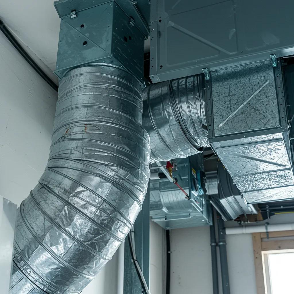 Sparkling clean air ducts and HVAC components, illustrating the health advantages of regular maintenance and cleaning
