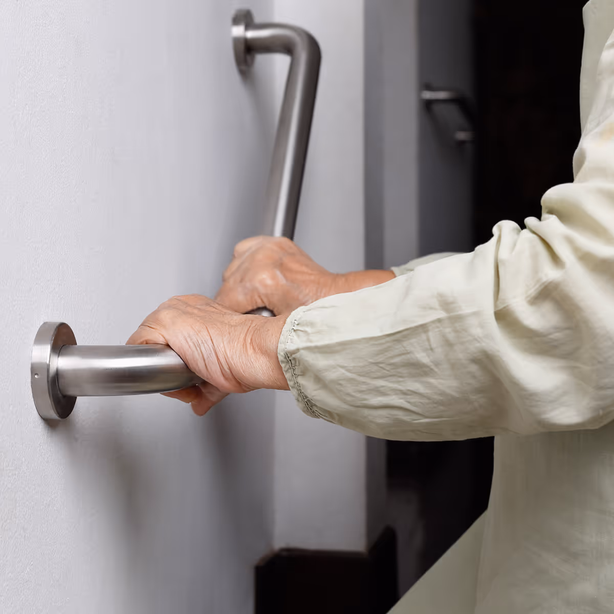 handrail in stairwell