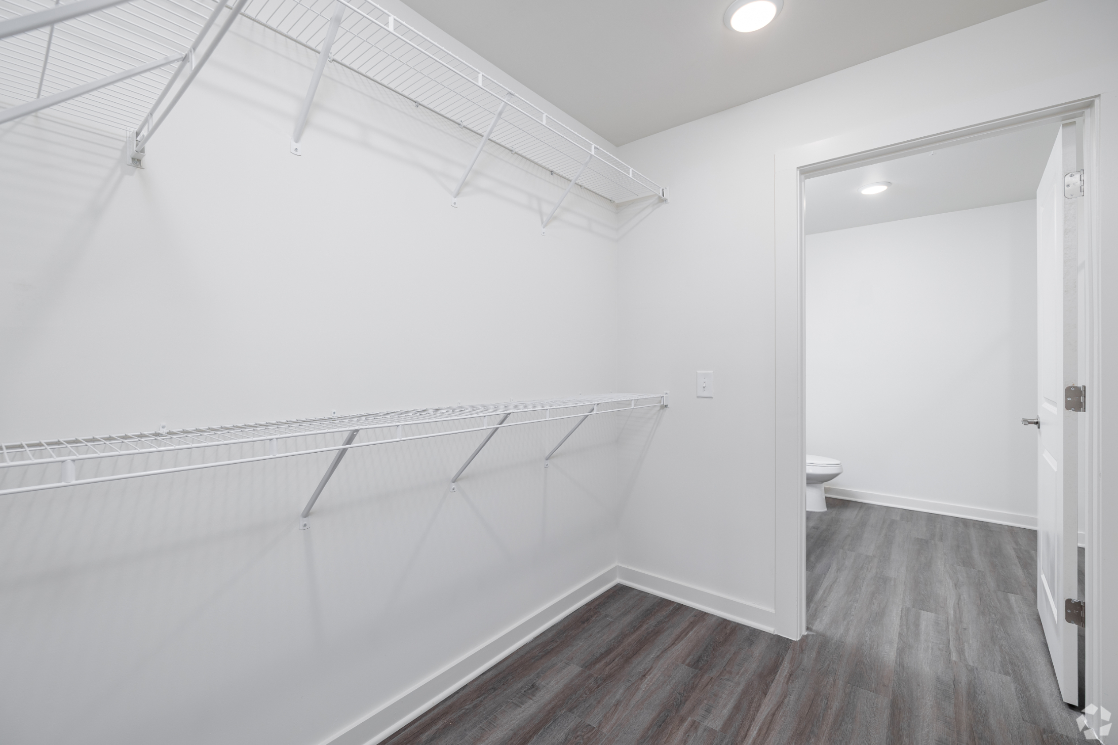 Large closet with shelving