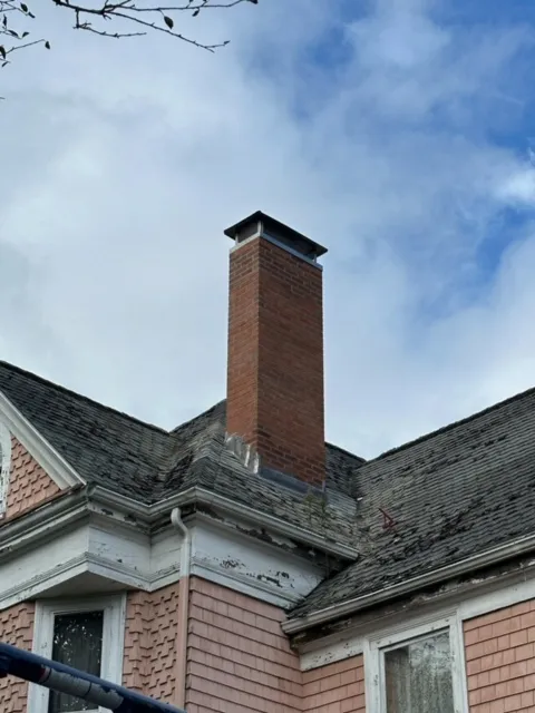 Victorian home chimney after a full rebuild by Dave's Chimney Service