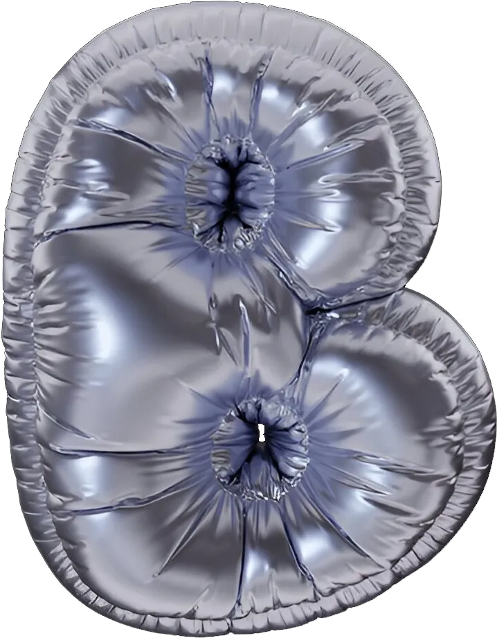 Bubble letter 'B' icon representing Kloud Health's Body Health services, with a sleek and modern design symbolizing strength, vitality, and Kloud Health's focus on improving physical well-being.