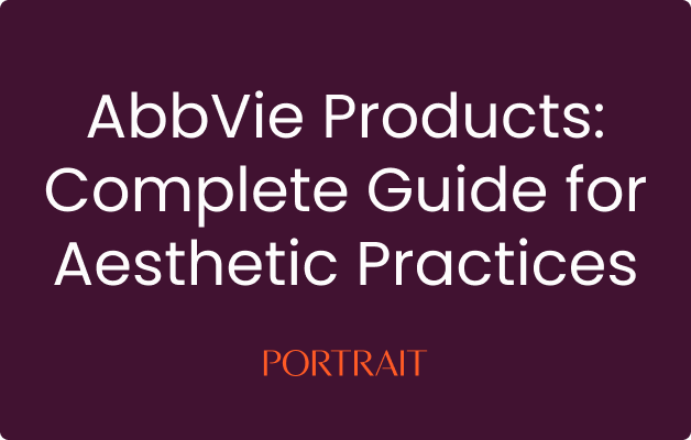 Article cover card reading AbbVie Products: Complete Guide for Aesthetic Practices