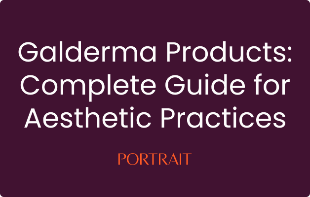 Article cover card reading Galderma Products: Complete Guide for Aesthetic Practices
