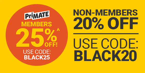 Special offer - Primate members 25% off use code: BLACK25. Non-members 20% off - use code: BLACK20