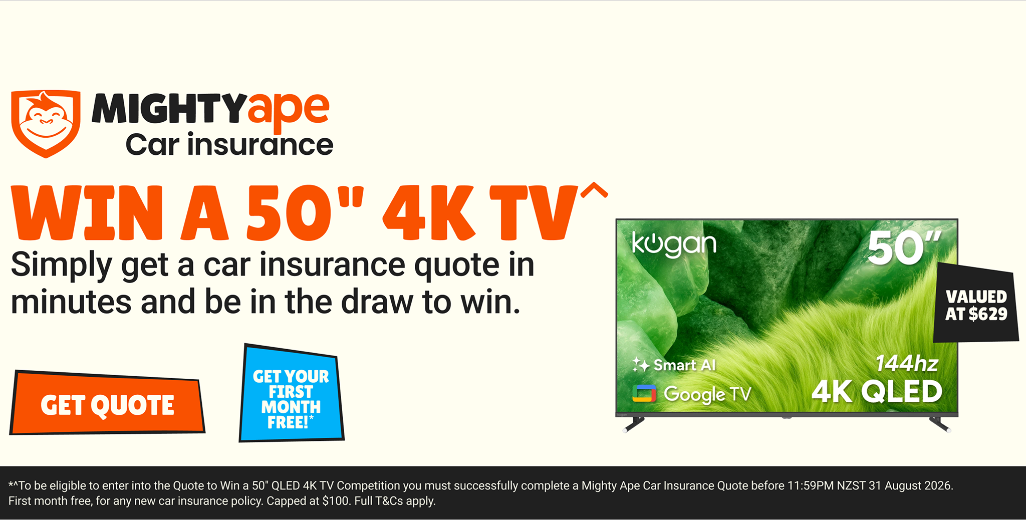 One Month Free - up to $100. Terms and Conditions apply.