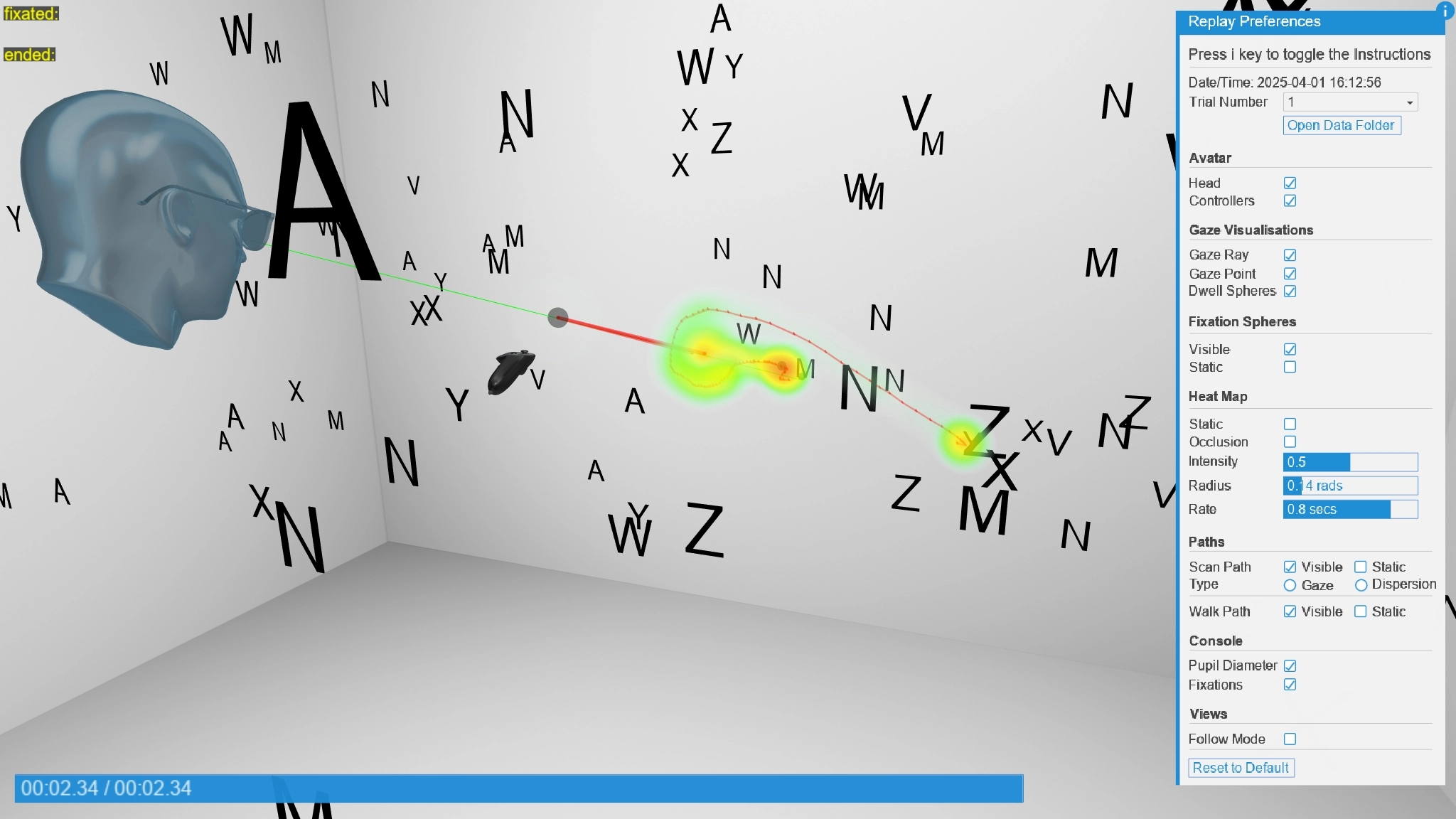 Interactive playback with heatmaps, scan paths, and eye‑tracking metrics