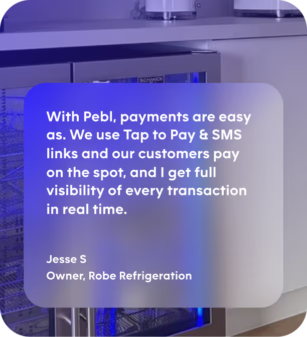 A stylish card with a review quote