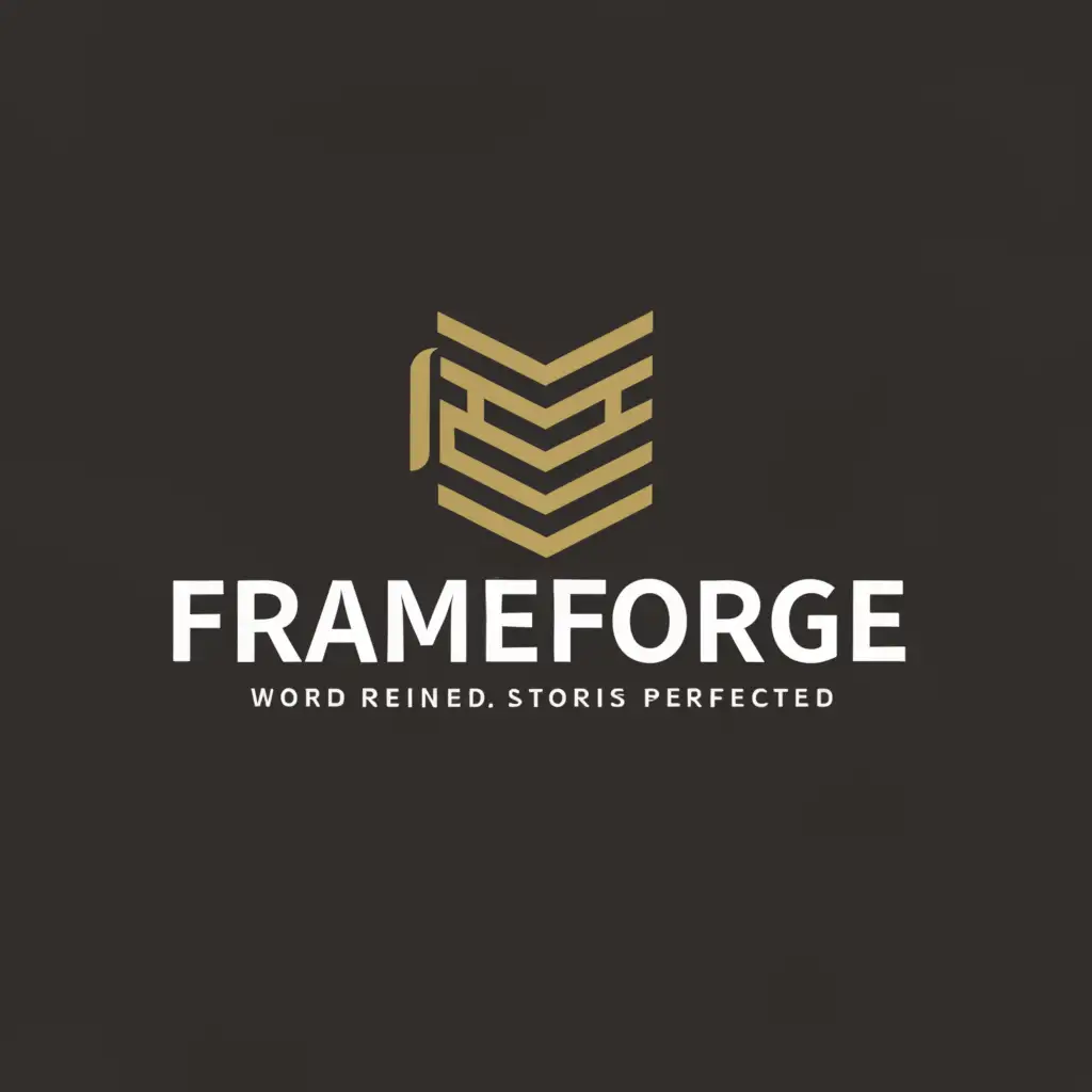 LOGO Design For FrameFORGE Elegant Typography and Symbolism of Refinement  in Entertainment | AI Logo Maker