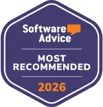 Software Advice's Most Recommended in 2026 badge earned by Scrut