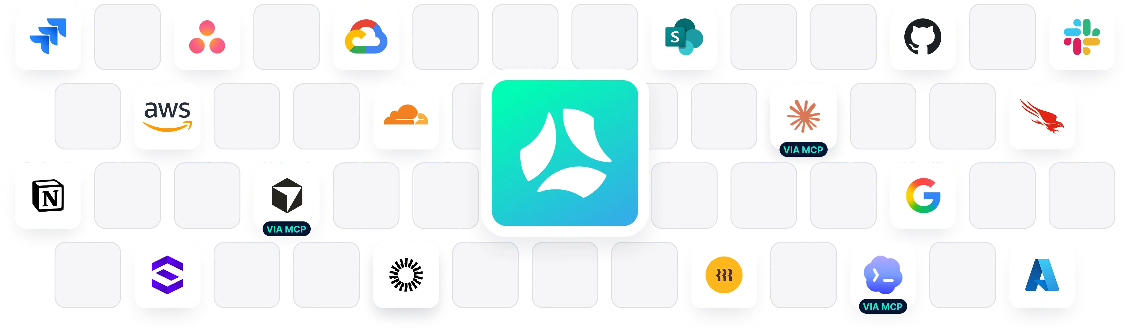 Scrut tool integration grid showing compatible apps like AWS, Google, GitHub, and Slack.