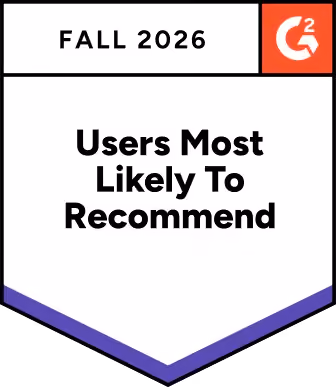 G2 IT Risk Management Users Most Likely To Recommend badge
