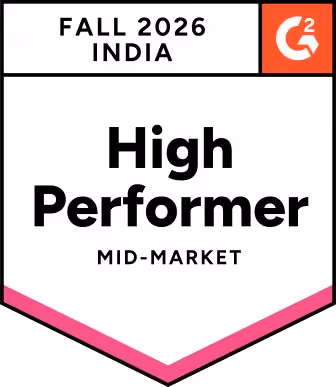 G2 Cloud Compliance High Performer Mid-Market India badge