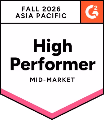 G2 IT Asset Management High Performer Mid-Market Asia Pacific badge
