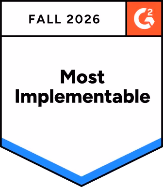G2 Policy Management Most Implementable badge