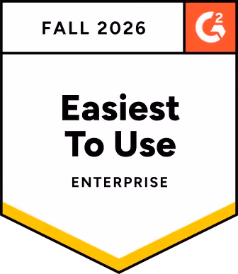 G2 Security Compliance Easiest To Use Enterprise badge