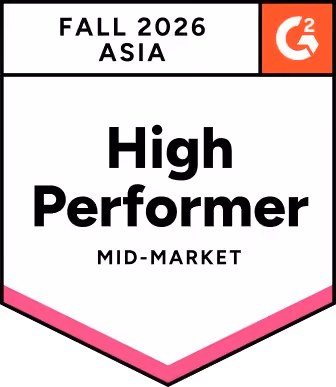 G2 Cloud Compliance High Performer Mid-Market Asia badge