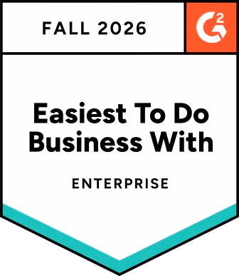 G2 CSPM Easiest To Do Business With Enterprise badge