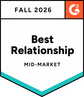 G2 Cloud Security Best Relationship Mid-Market badge