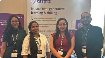 Disprz team at a Scrut Automation event