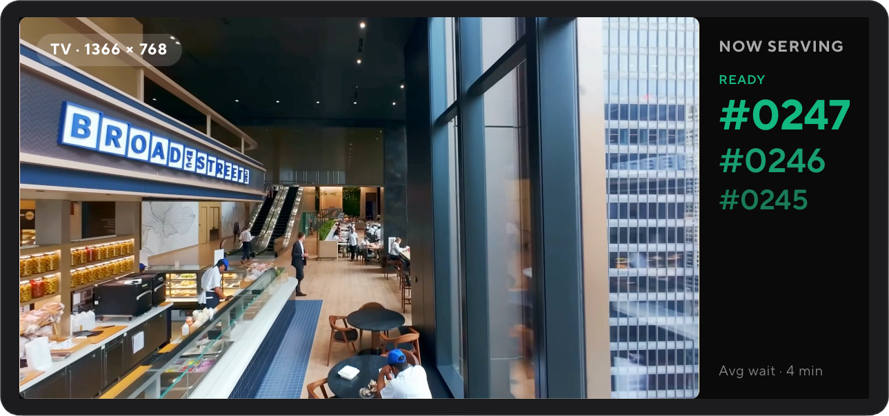Dynamify digital signage screen.