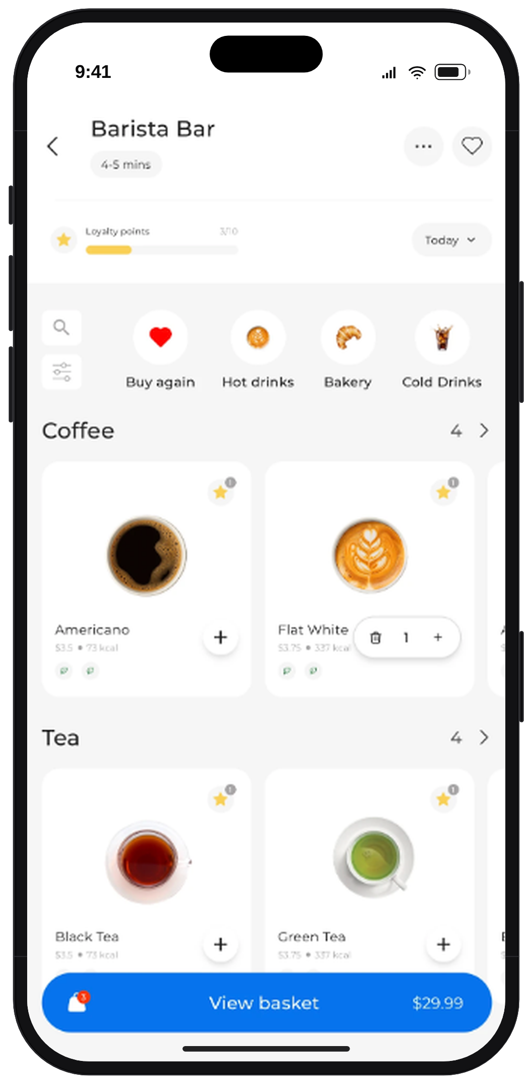 Dynamify order and rewards app.