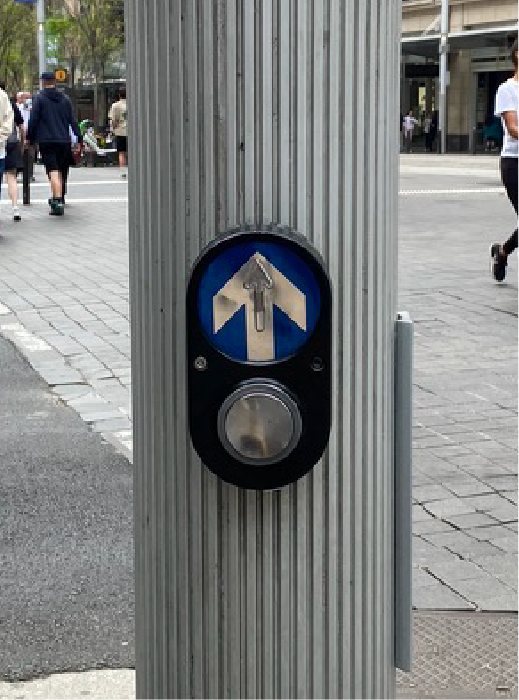 The PB/5 button at the observation crossing