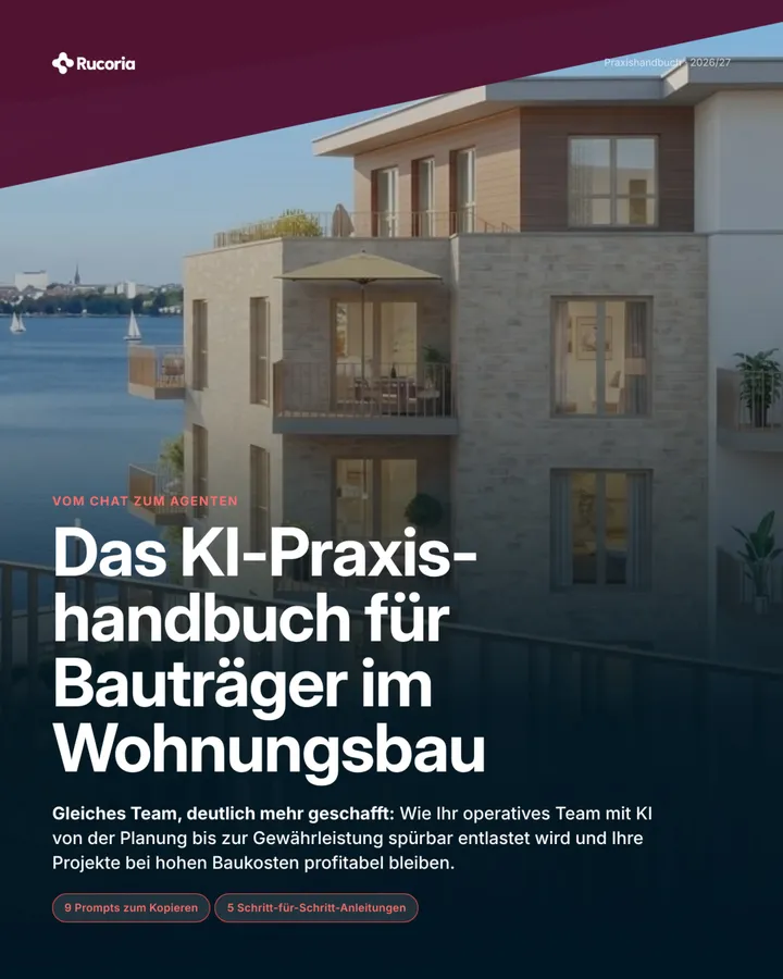 Cover: Das KI-Praxishandbuch für Bauträger im Wohnungsbau