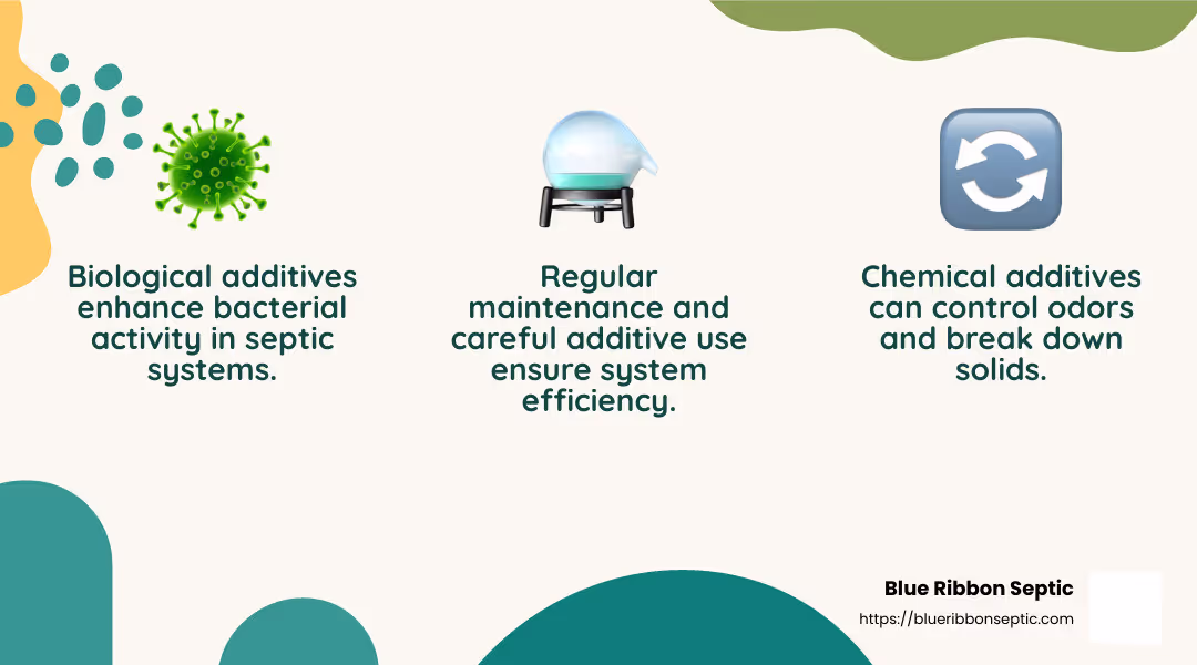 Understanding Septic Tank Chemicals - septic tank maintenance chemicals infographic 3_facts_emoji_nature
