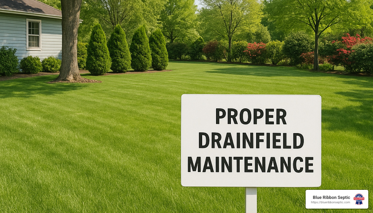 proper drainfield maintenance - taking care of septic system