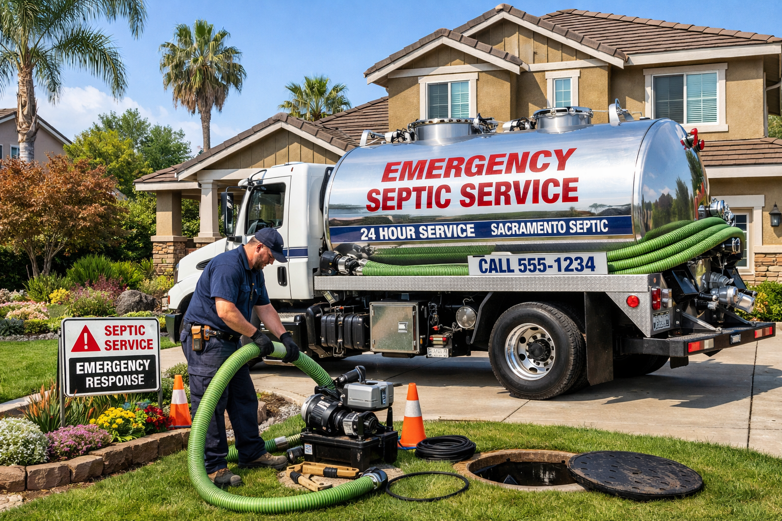 septic system backup in Sacramento