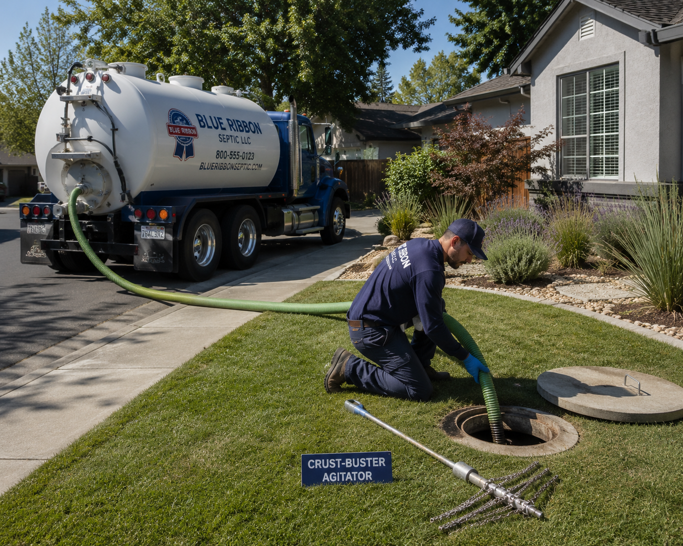 septic tank emptying process