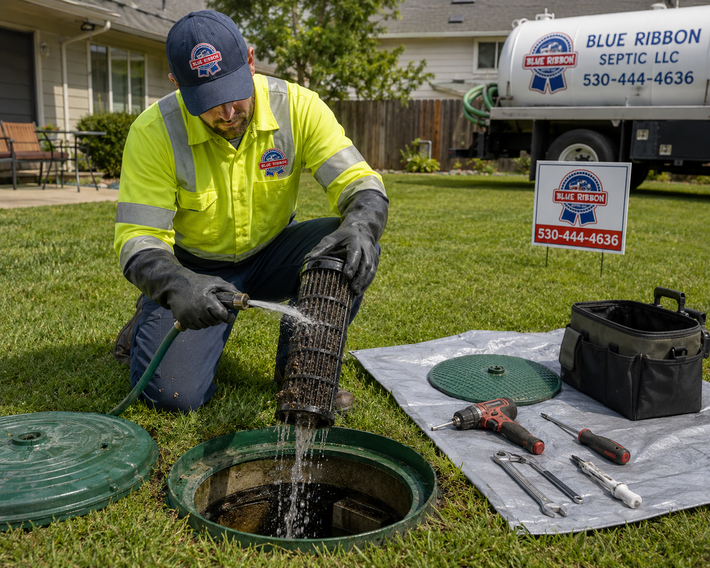 septic system filter cleaning