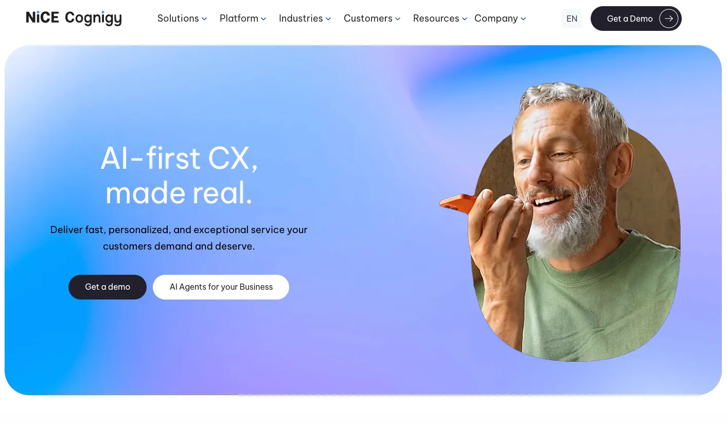 Cognigy homepage