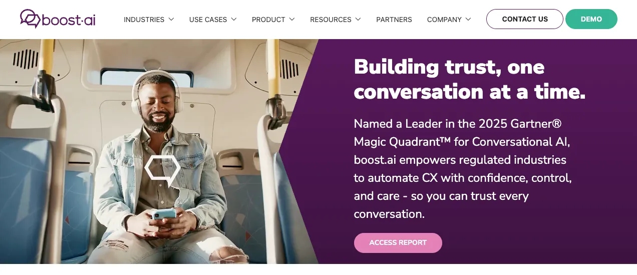 Boost.ai homepage