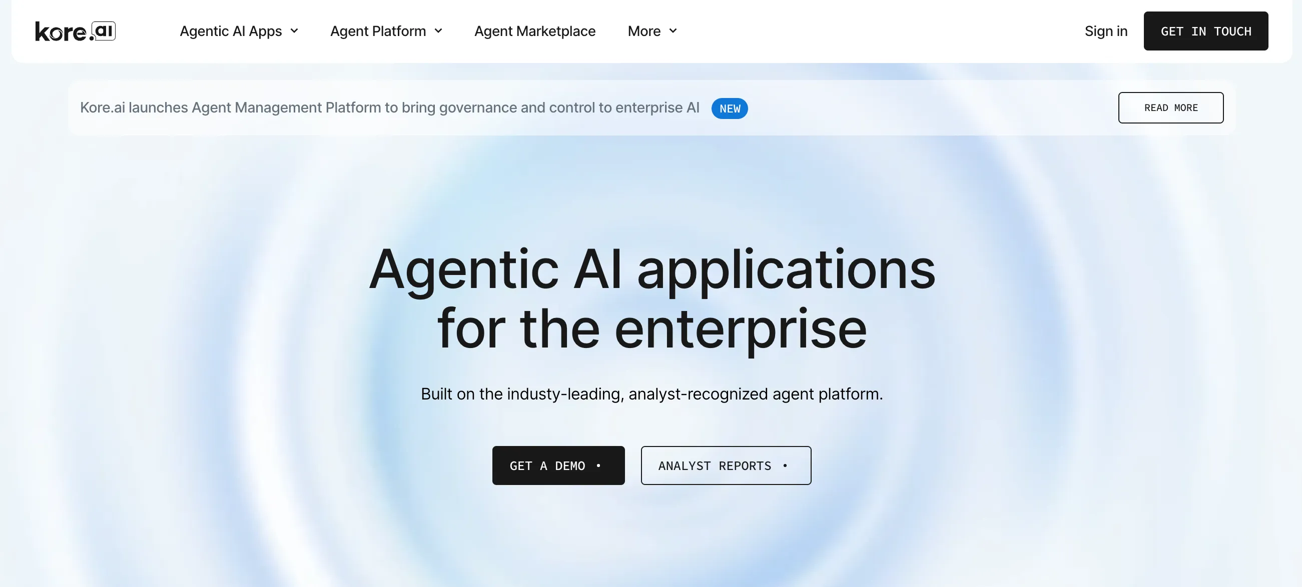 Kore.ai homepage