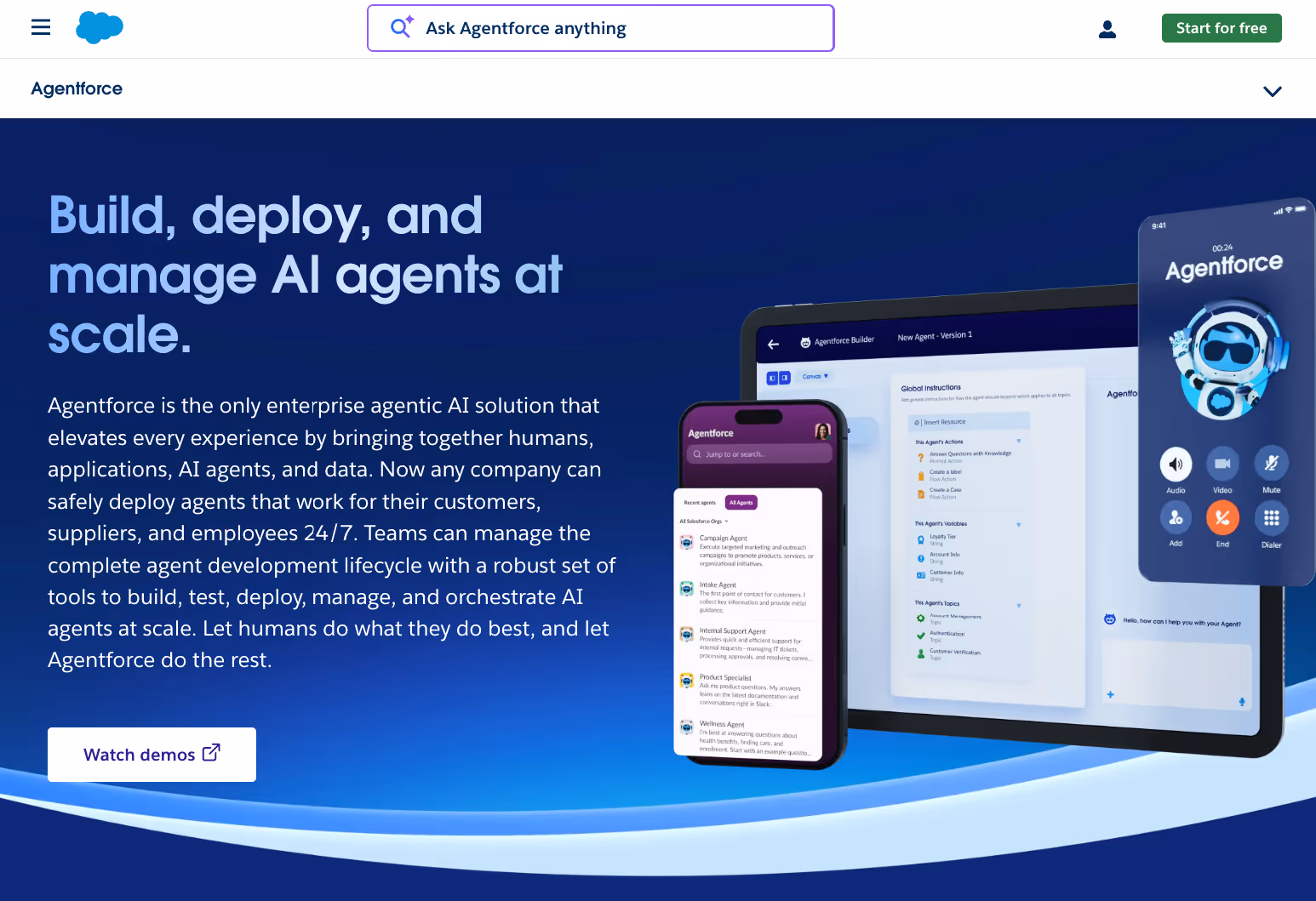 4 - Salesforce Agentforce homepage
