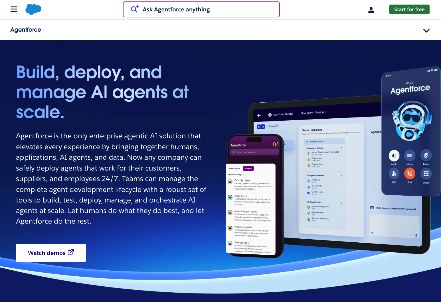 4 - Salesforce Agentforce homepage