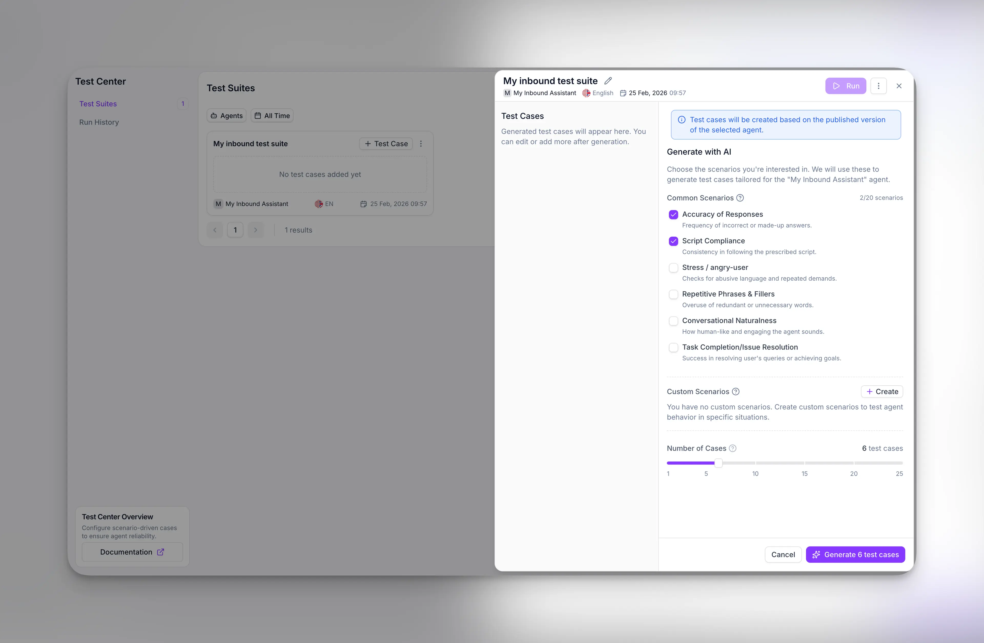 3 - Example test suites with Synthflow