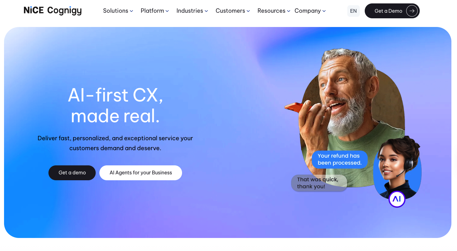 3 - Cognigy homepage