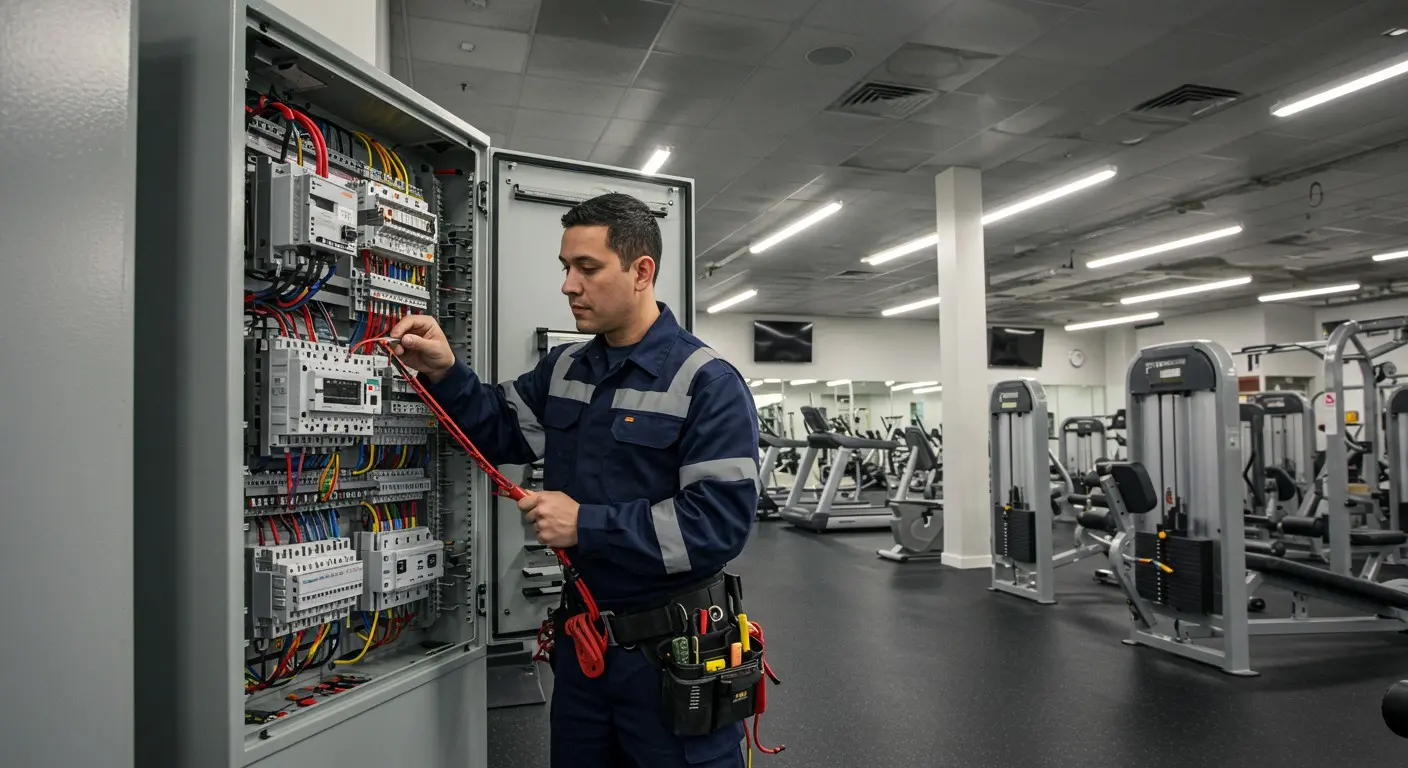 Experienced licensed electrician holding a multimeter.