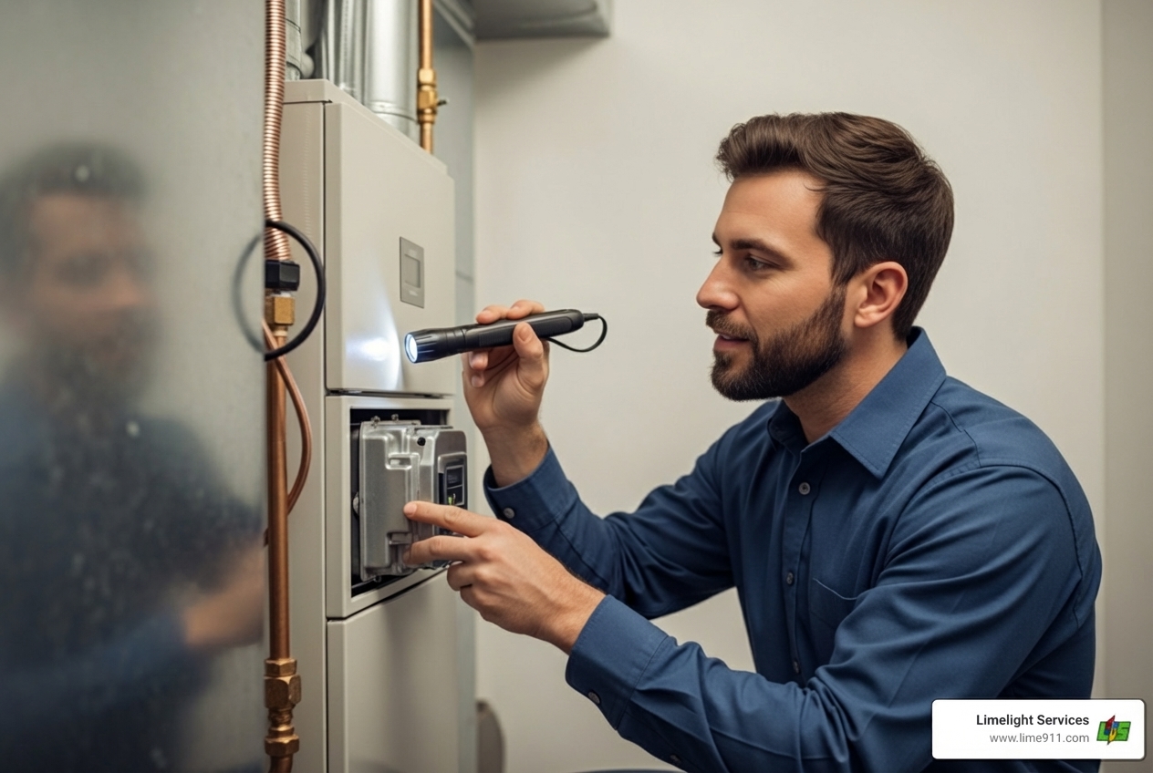 infographic showing the top 5 signs a heater needs repair: strange noises like banging or rattling, unusual burning or musty smells, sudden spikes in energy bills, uneven heating throughout the home, and a yellow pilot light instead of blue - heater repairs fort collins co