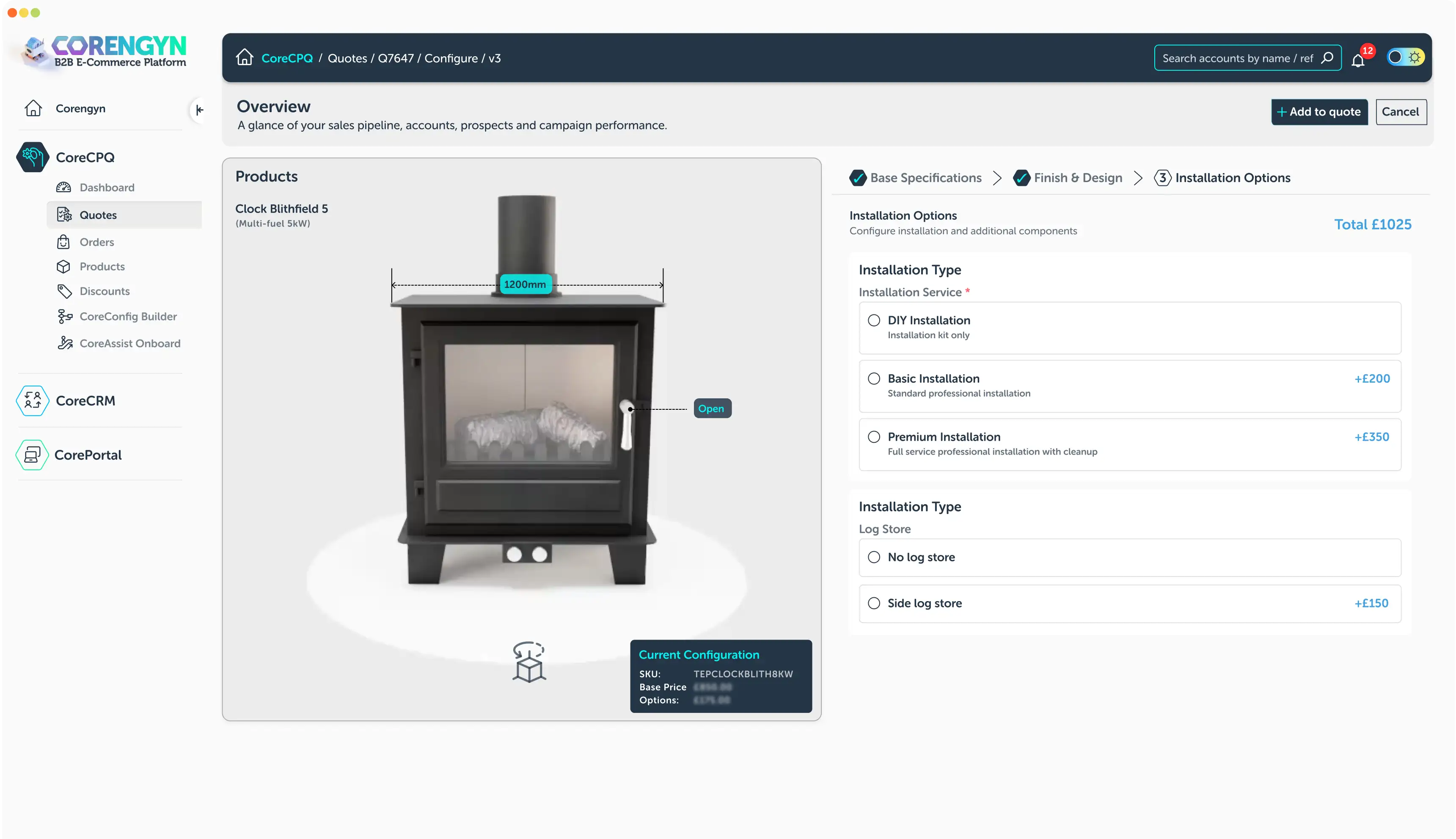 Corengyn API Integration for CPQ B2B Manufacturers