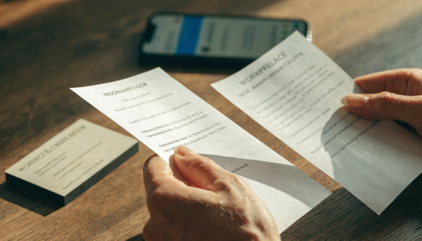 Homeowner reviewing a contractor insurance certificate and WSIB clearance letter