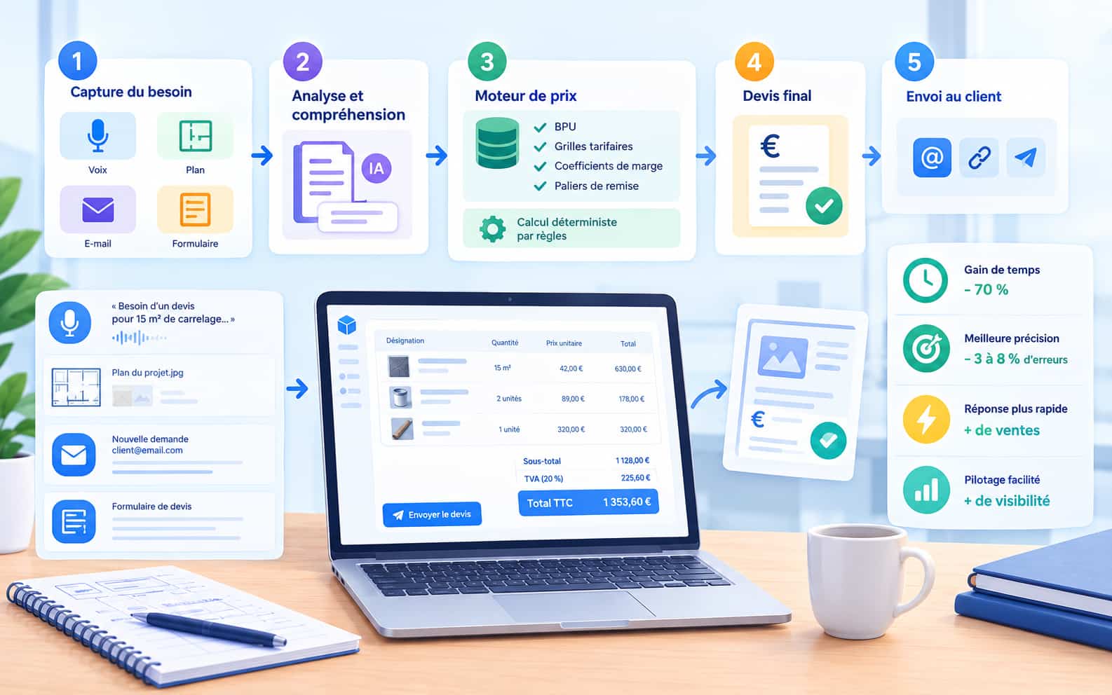Workflow IA de devis automatisé